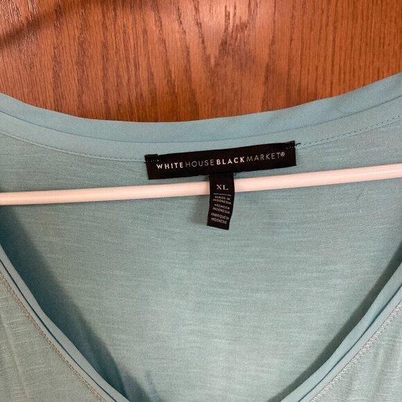 White House Black Market aqua tee sz XL - Picture 2 of 2
